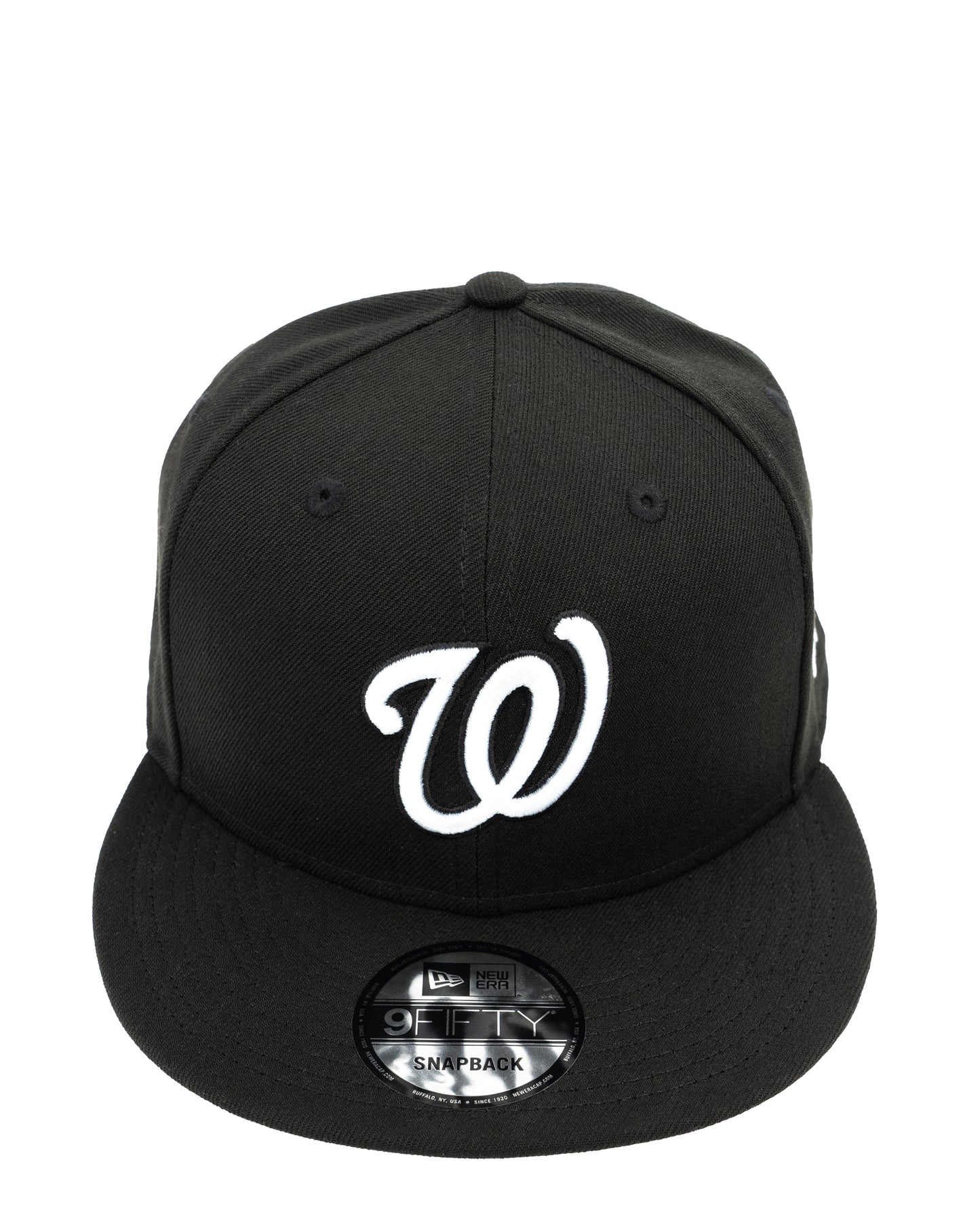 New Era 9Fifty Authentic Washington Nationals Black & White Basic Snapback MLB