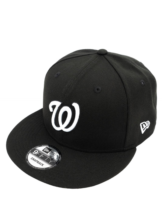 New Era 9Fifty Authentic Washington Nationals Black & White Basic Snapback MLB