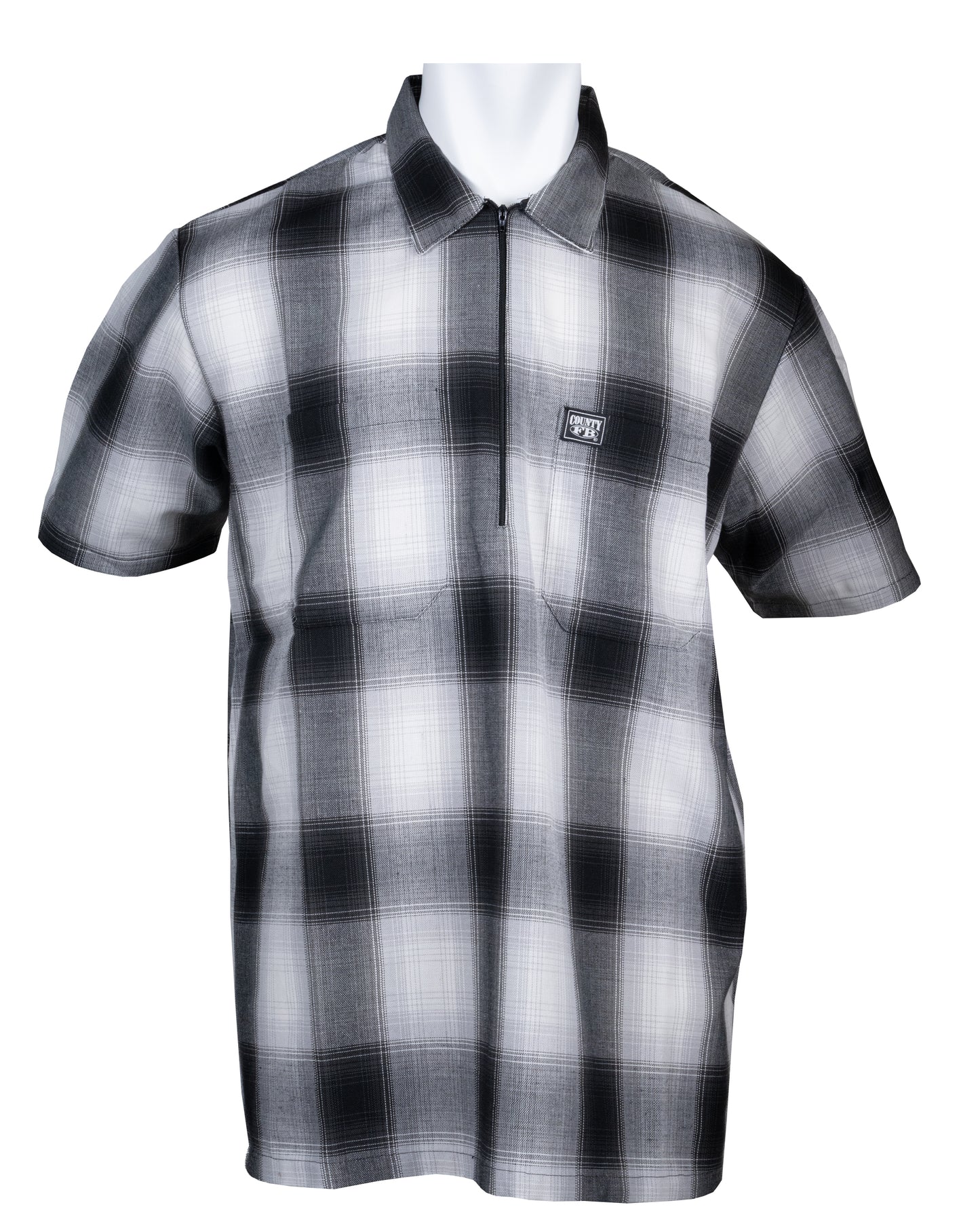 FB County Short Sleeve Checker Zip Shirt