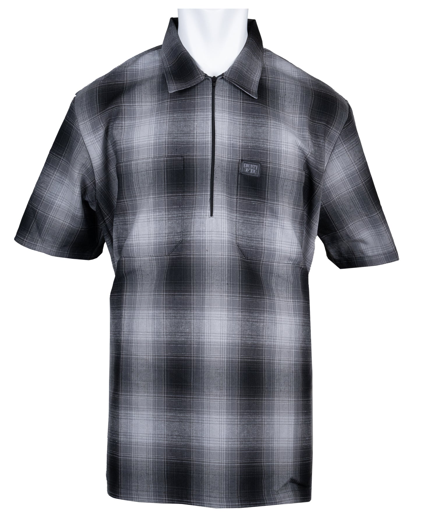 FB County Short Sleeve Checker Zip Shirt