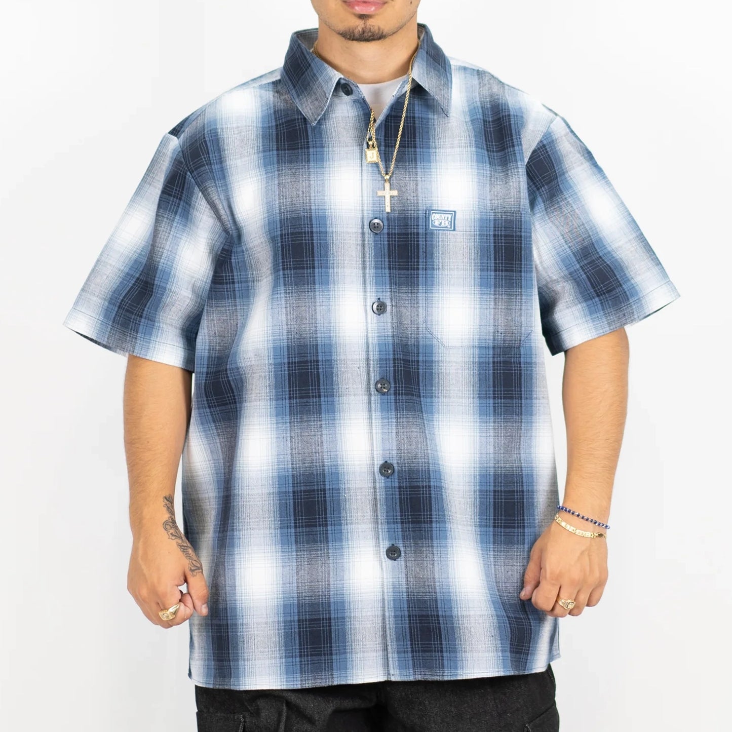 FB County Short Sleeve Checker Flannel Shirt