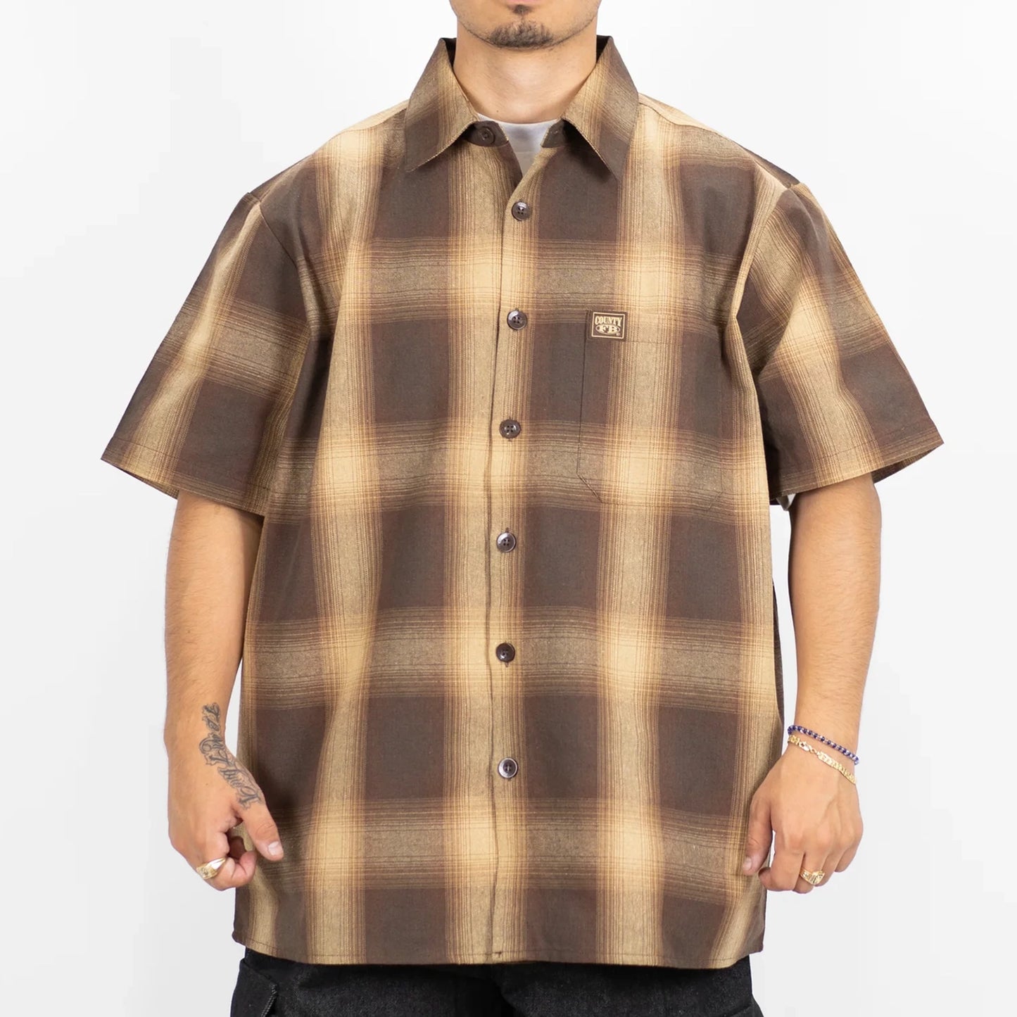 FB County Short Sleeve Checker Flannel Shirt