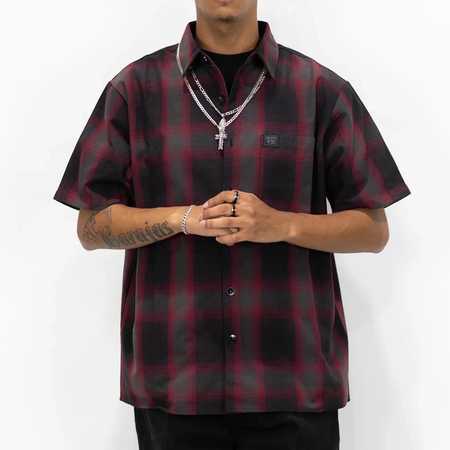 FB County Short Sleeve Checker Flannel Shirt