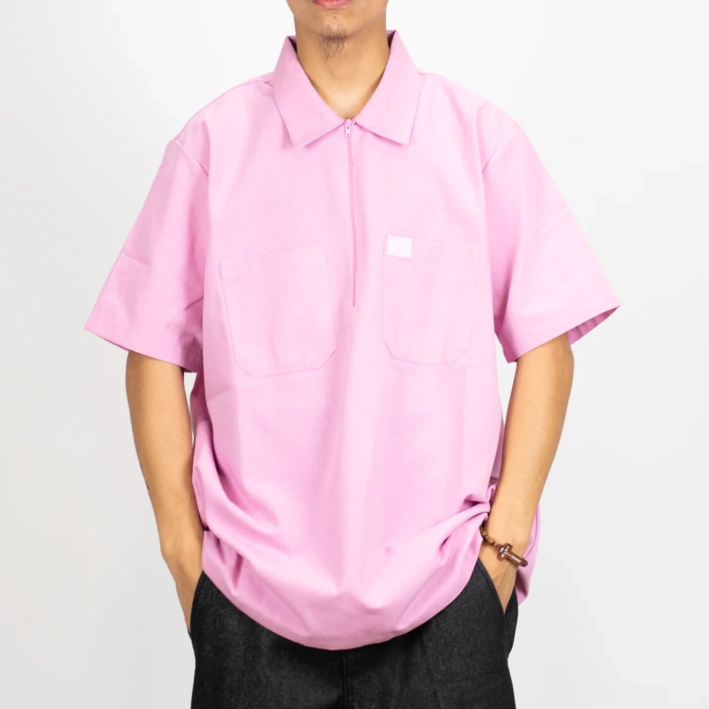 FB County Solid Short Sleeve Zip Shirt