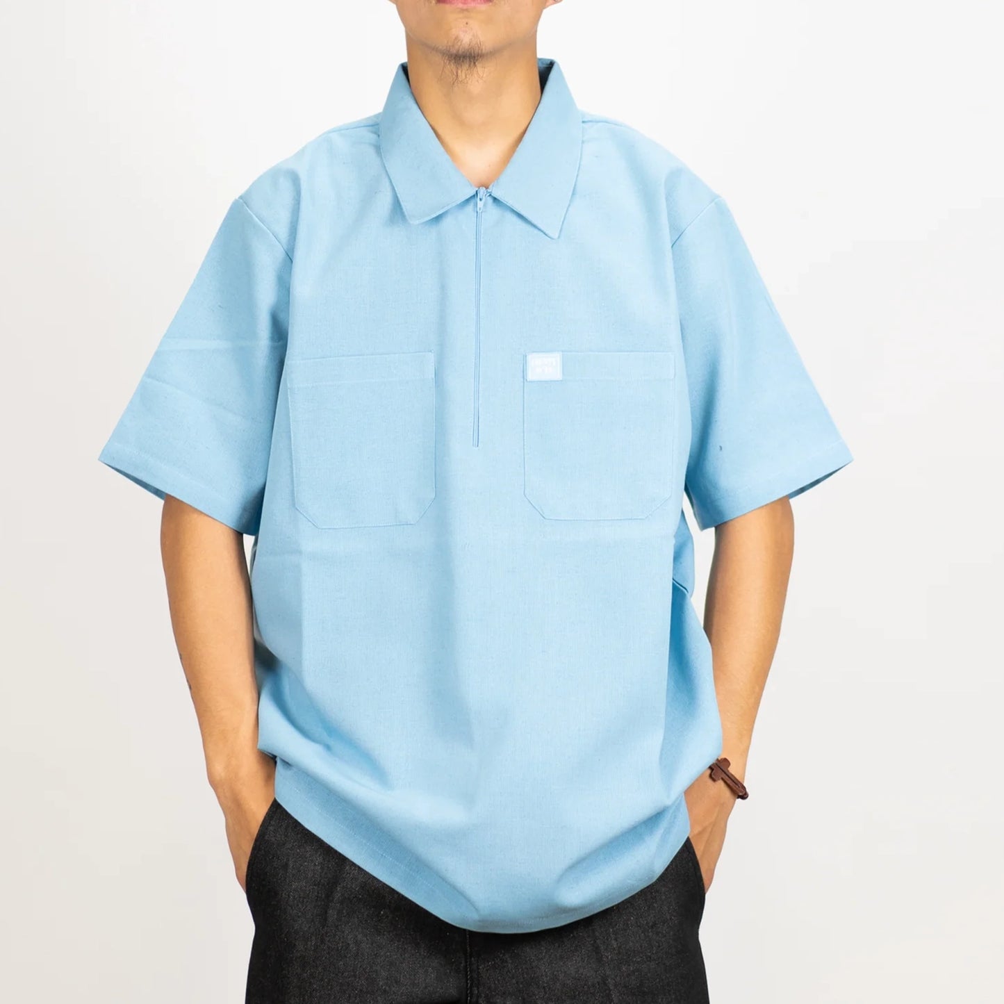 FB County Solid Short Sleeve Zip Shirt