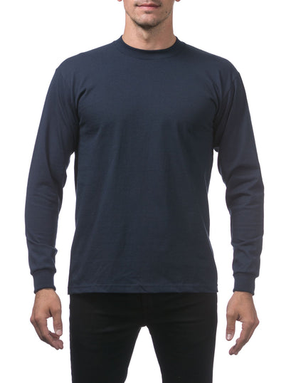 Pro Club Men's Heavyweight Cotton Long Sleeve Crew Neck T-Shirt